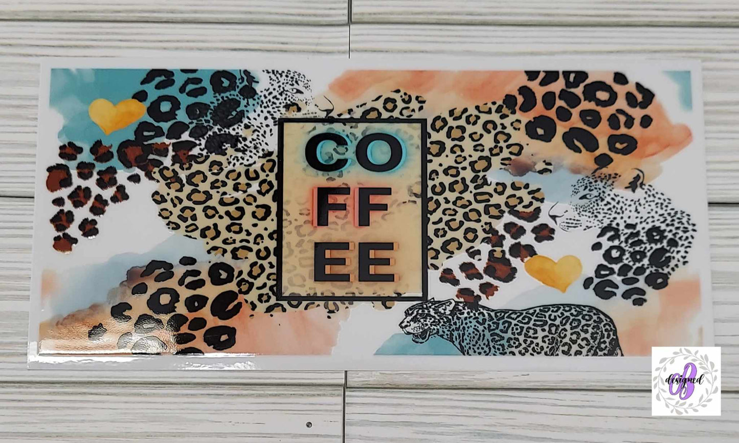 COFFEE TEAL LEOPARD