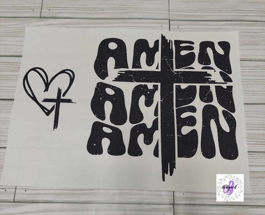 AMEN CROSS (FRONT AND BACK)