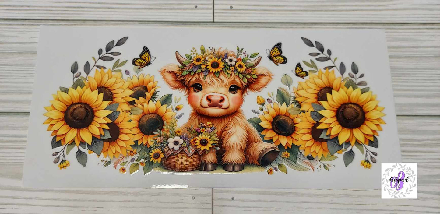 COW SUNFLOWER BUTTERFLY